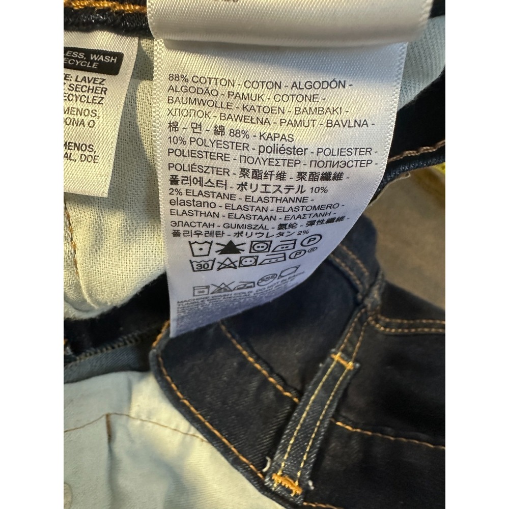 Levi's 512 Slim Taper Mens Jeans Dark Wash Indigo Stretch Denim 34 x 34 5 Pocket - Picture 6 of 14